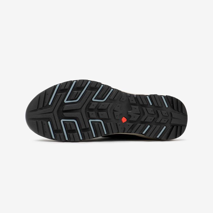 Calçado de caminhada impermeável mulher, NH500 Couro WP cinzento