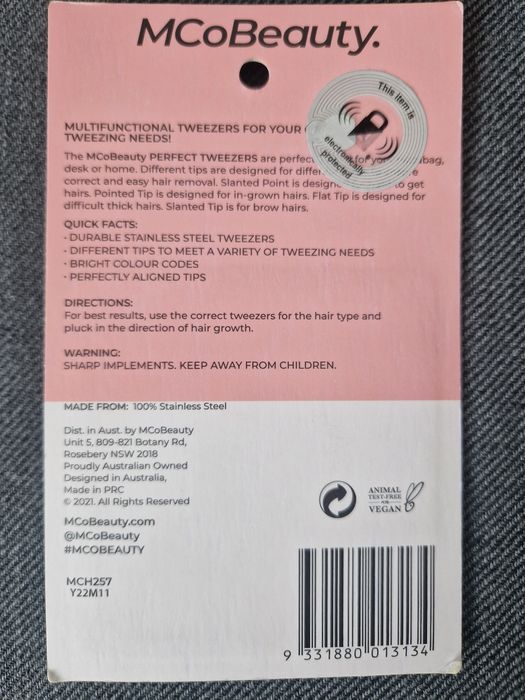 Zestaw 4 pęset McOBeauty