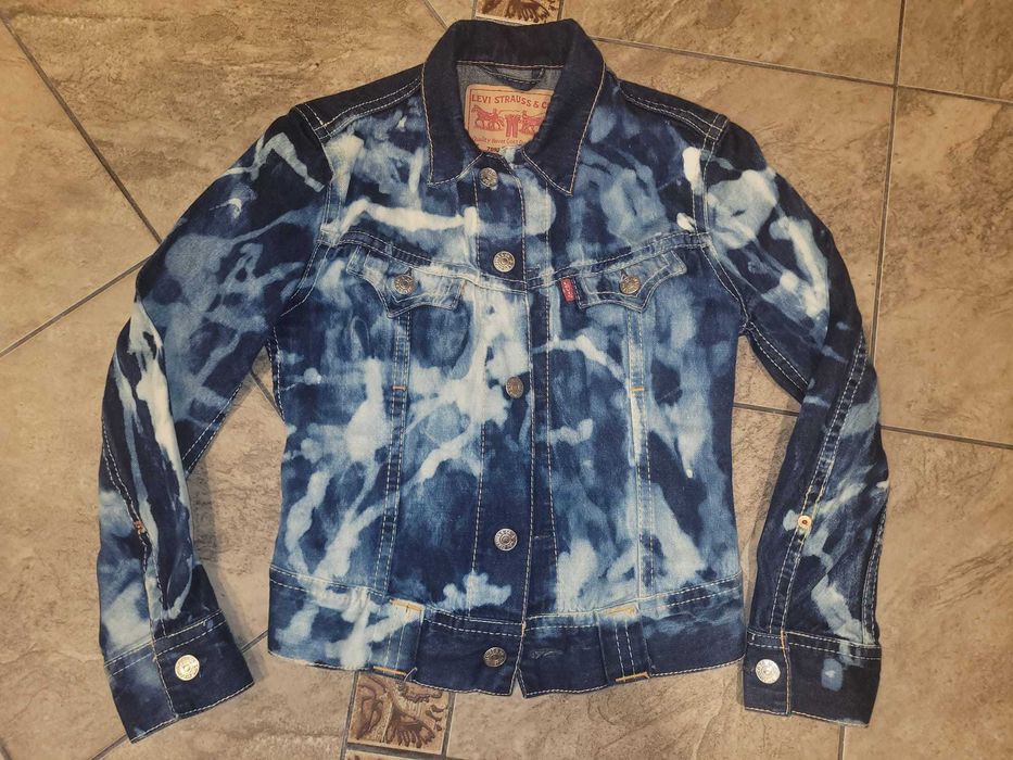 Kurtka katana damska jeans Levis Strauss S tie dye bleached