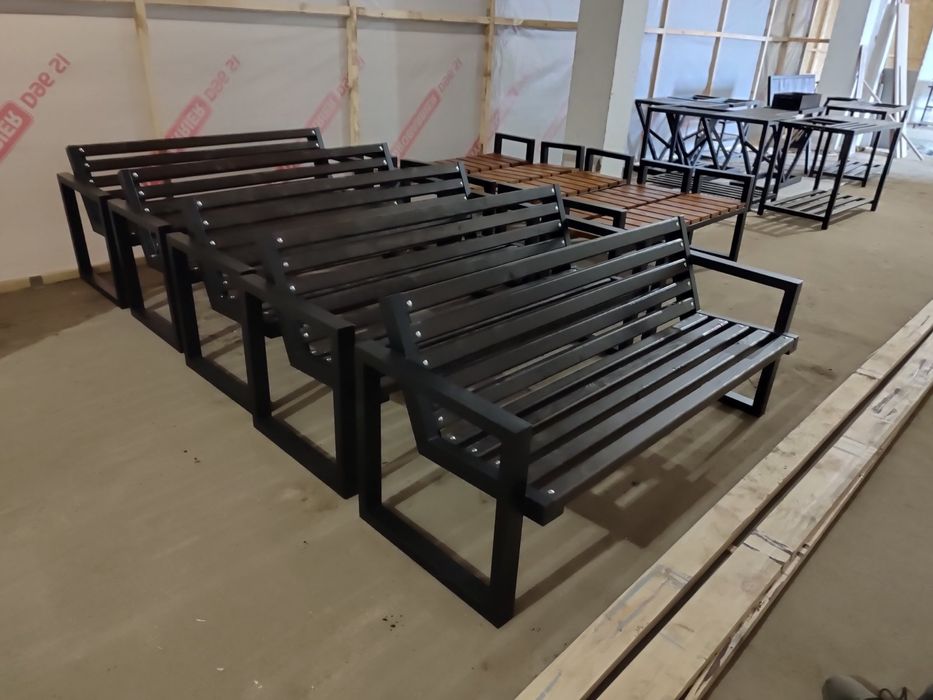 Лавка Вулична садова LOFT зі спинкою