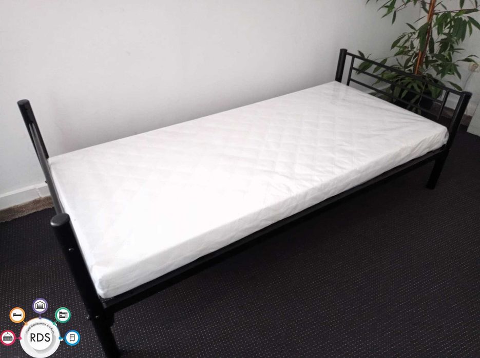 Łóżko metalowe pojedyncze lub piętrowe wojskowe pracownicze 90x200 cm