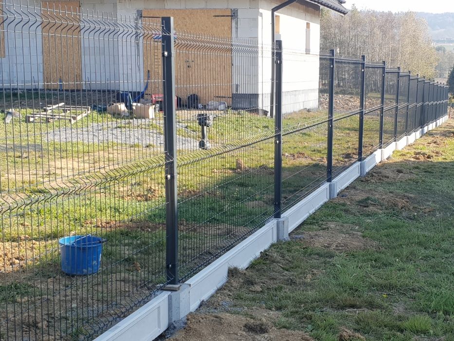 kpl ogrodzenie panelowe 49zł metr bieżacy panel h 123 + podmurówka