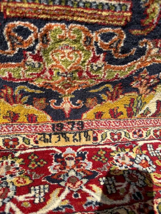 Kaszmirowy z 1979 r. tkany dywan perski Iran Goum 200x120 gal. 12 tys