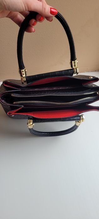 Кожаная сумка рептилия