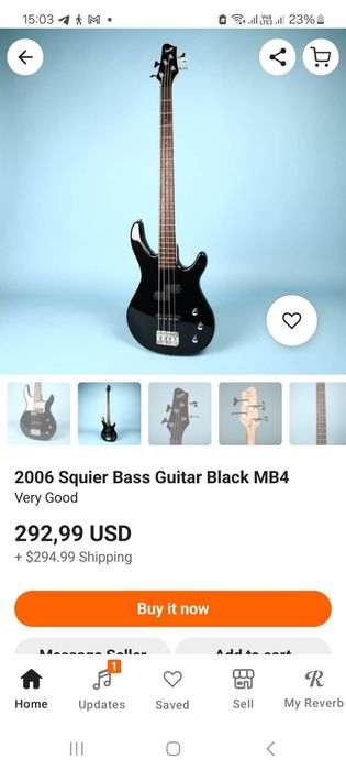 Бас гітара Squier mb4
