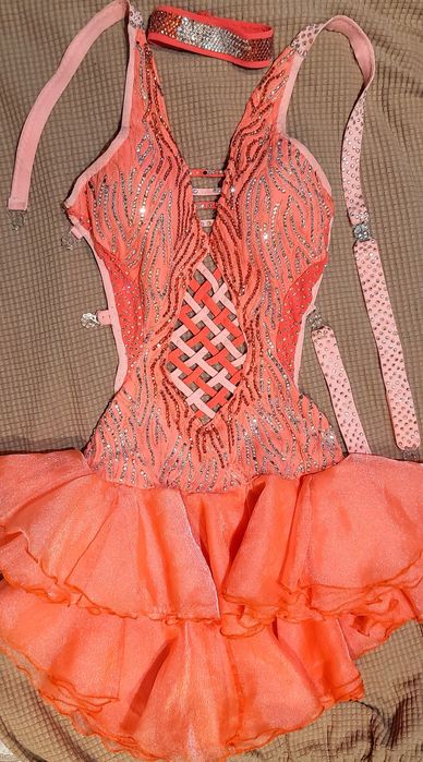 Купальник-сукня для танців, фігурного катання, аеробіки, р. 168-175