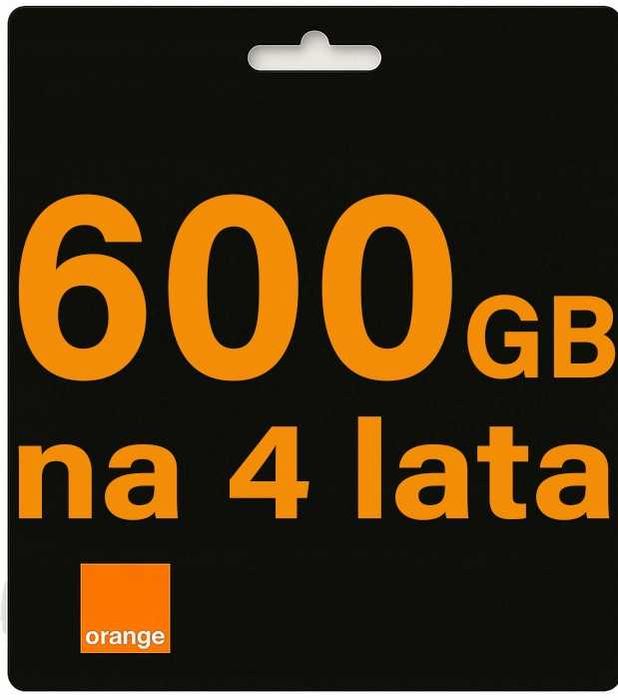 Internet Mobilny Orange LTE 4G 5G 600GB na 4 Lata Karta SIM do Routera
