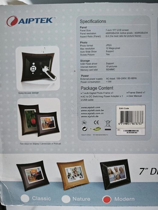 Moldura digital AIPTEK 7"