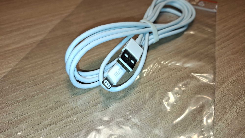 Kabel USB-A Do Lightning RAVPower Do iPhone iPad 1m Biały