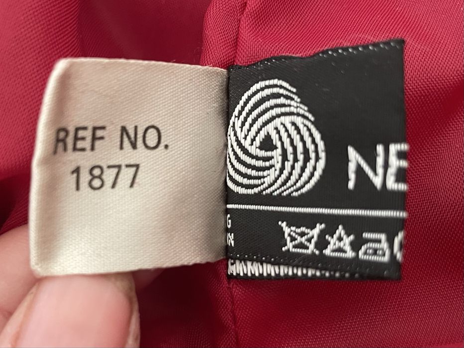 Płaszcz czerwony wełna 42 vintage