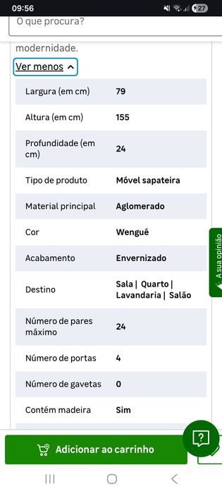 Sapateira Wengué Leroy Merlin