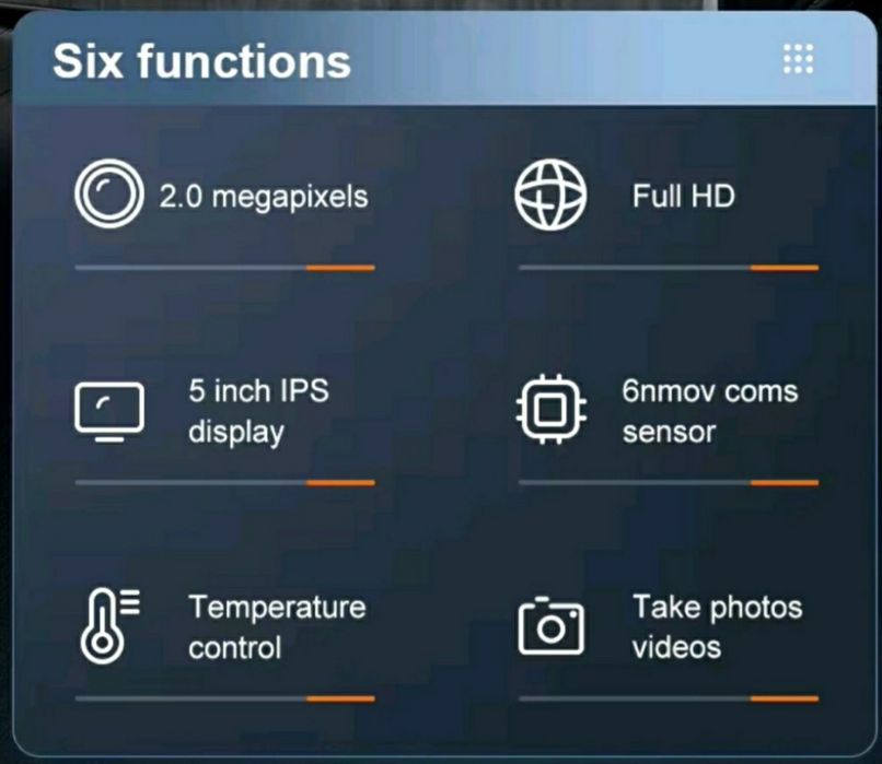 Эндоскоп (відеобороскоп, ендоскоп) 1камера, поворотний  зонд 2м-6мм