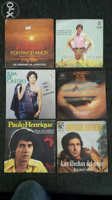 Discos vinil 45 rotações.