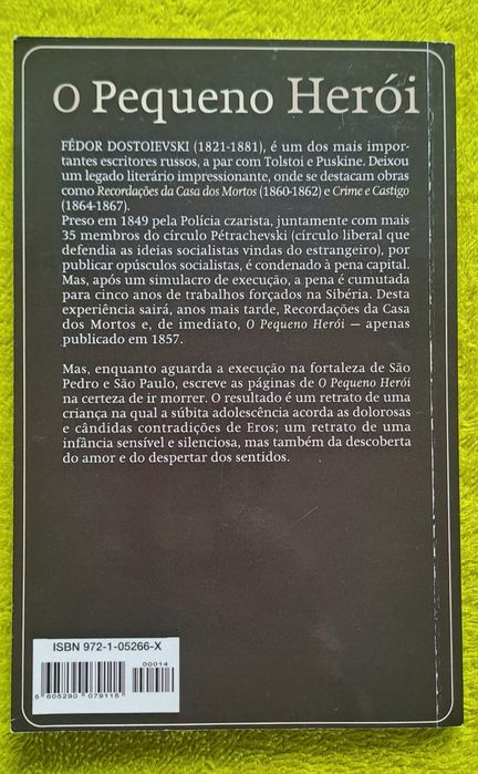 Livro de bolso  "O Pequeno Herói" de Fédor Mikhailovitch Dostoievski