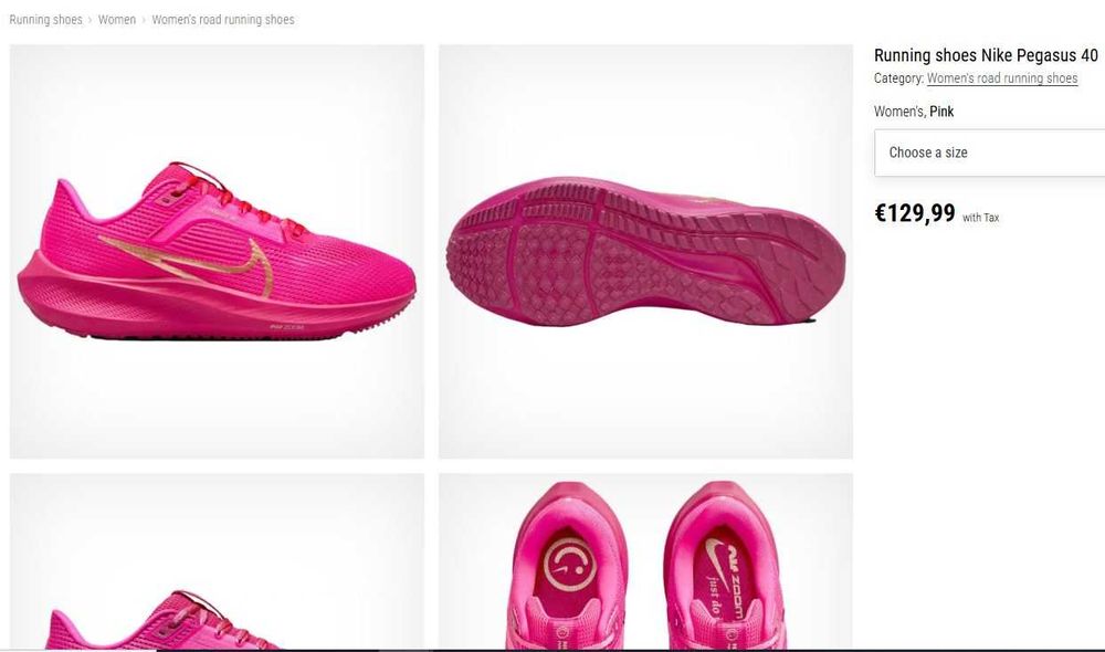 Кросівки для бігу Nike Air Zoom Pegasus 40 Оригінал 42.5 р