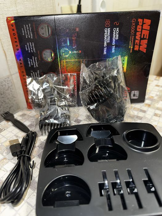 Машинка для стрижки NEW POWER GX500 4 в 1, тример, USB