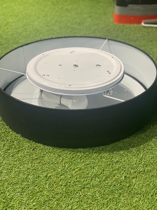 Candeeiro de teto country preto 50cm