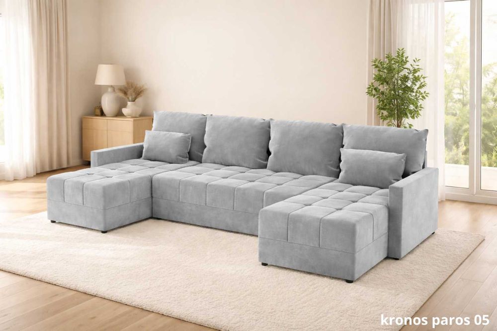 NOWY Narożnik Rogówka DOMINO U z funkcją spania PRODUKT OD PRODUCENTA