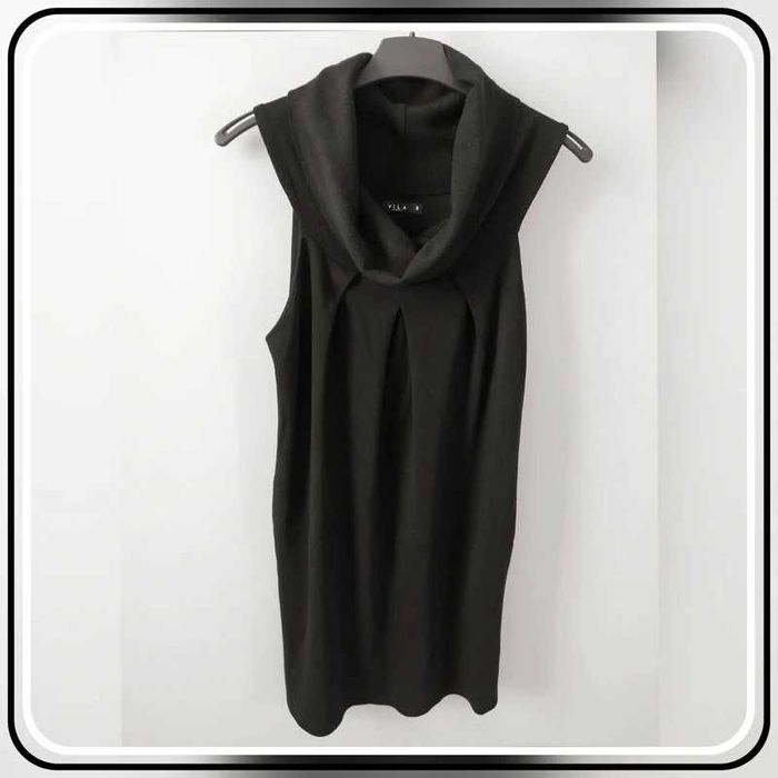 Sweter czarny golf S dlugi vila