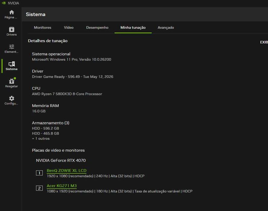 B550-F Gaming + Ryzen 7 5800X3D + RTX 4070 TUF + 16GB DDR4 3600 Corsair