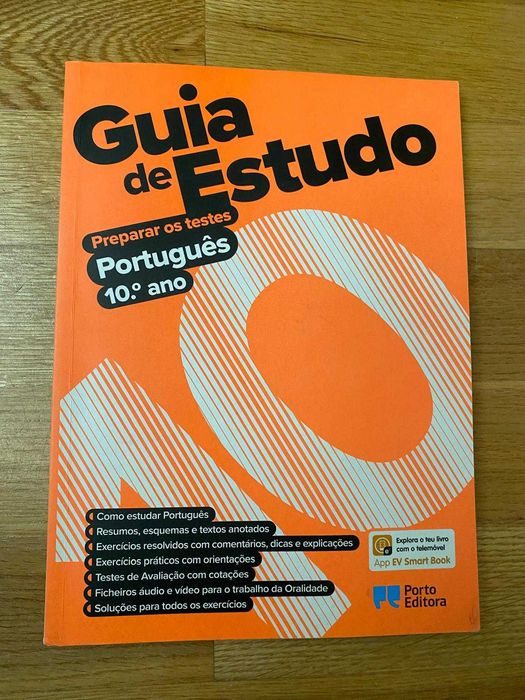 Livros de estudo de 10º ano (Português, Matemática e Física e Química)