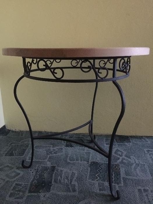 Stół / stolik ogrodowy średnica 65cm dębowy blat