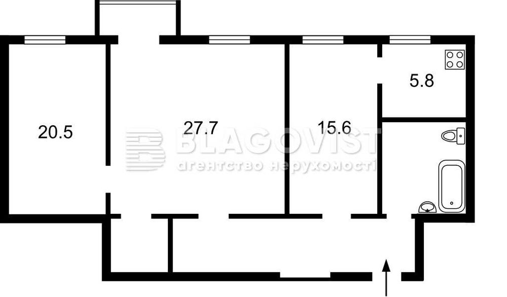 Продаж 3к Варязький пров. (Бехтеревський пров.,) 13а доревол Н=3,2м