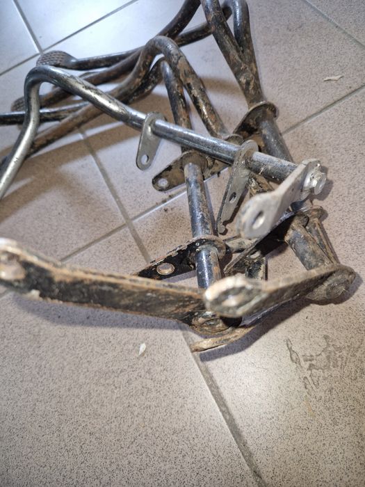 Zestaw 5szt oryginal ddr stopka dzwignia nożna hamulca koła tył Simson