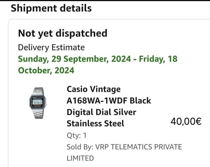 CASIO vintage digital relógio Novo