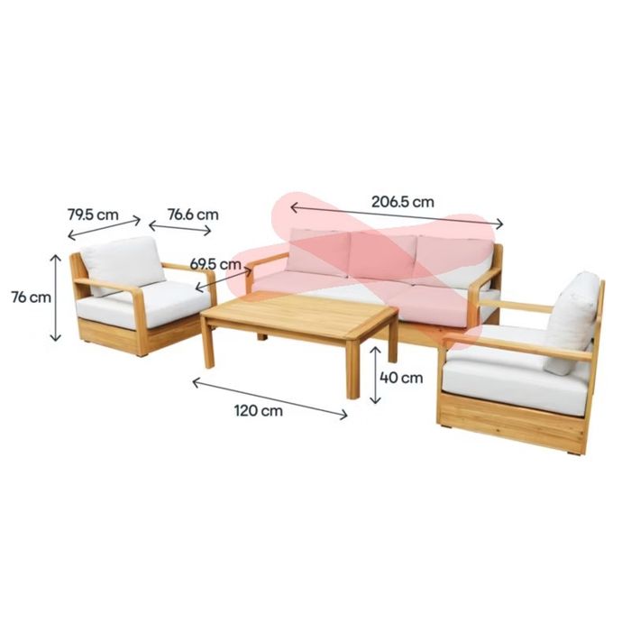 Drewniane Meble ogrodowe, fotel, stolik, Castorama, Lagos