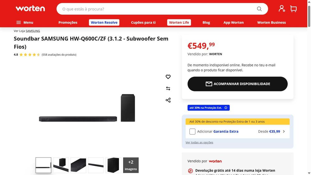 Samsung Soundbar Q600C (nova nunca usada)