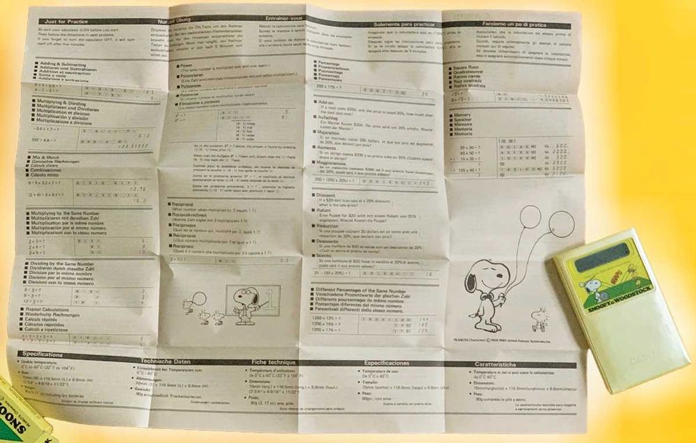 Calculadora Canon, Snoopy & Woodstock, Nova