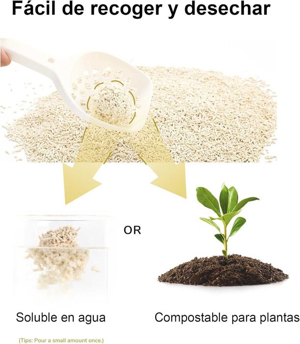 AREIA DE TOFU, aglomerante para gatos, pode ser descartado na sanita