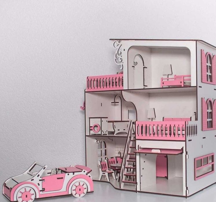 Будиночок ляльковий ігровий з лол кабріолетом гараж Ляльковий домик