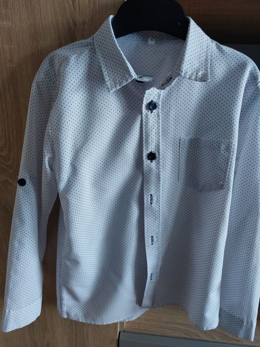 Biała koszula dla chłopca 122