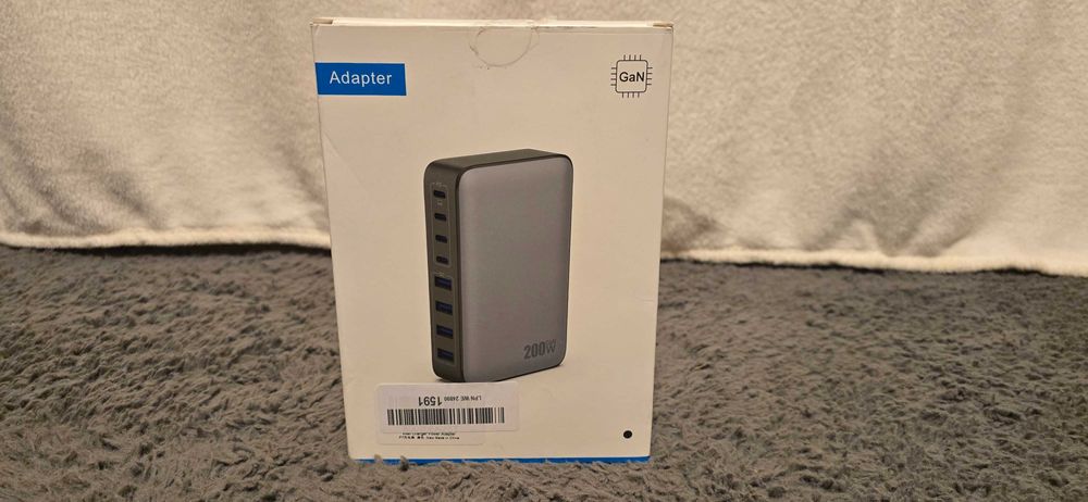 Ładowarka USB C 200 W, blok ładowarki USB C  8-portowy szybki ładujący