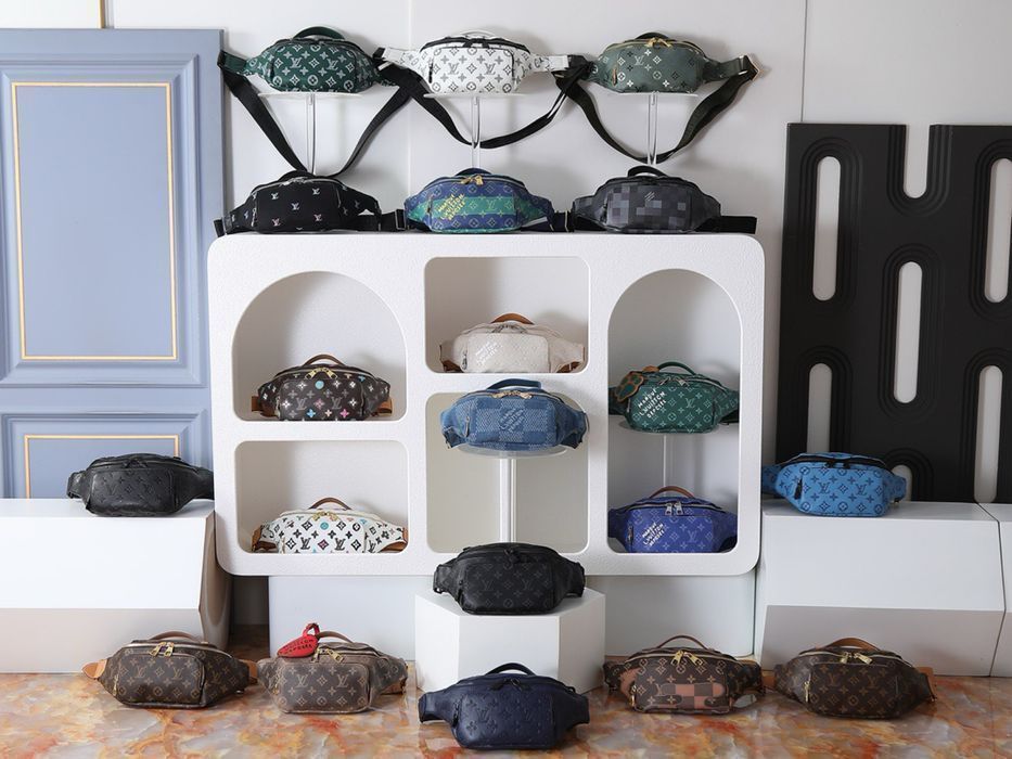 Louis Vuitton rush сумка мужская бананка синяя серая черная оригинал