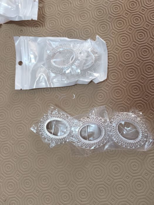 6 Bases alfine/broche prateado para DIY
