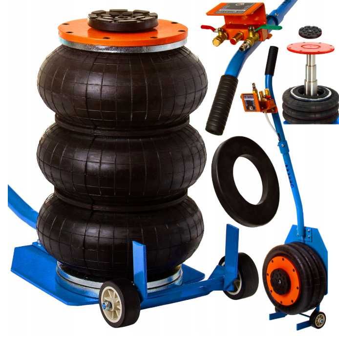 Podnośnik pneumatyczny Bałwanek 3.5T + guma Lewarek żaba poduszka