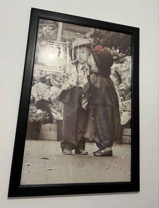 Quadro Vintage Moldura Preta