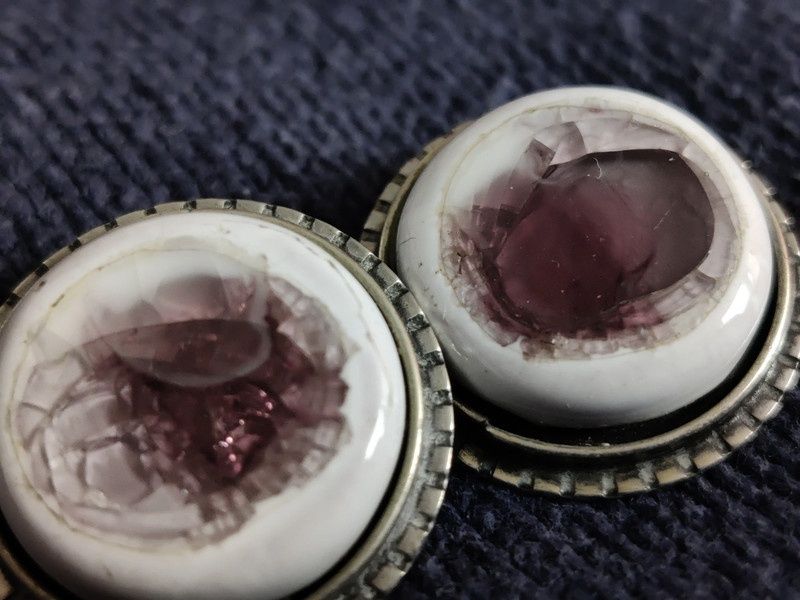 Para starych klipsów do uszu vintage
