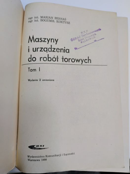 Stara książka Maszyny i urządzenia do robót torowych PKP PRL
