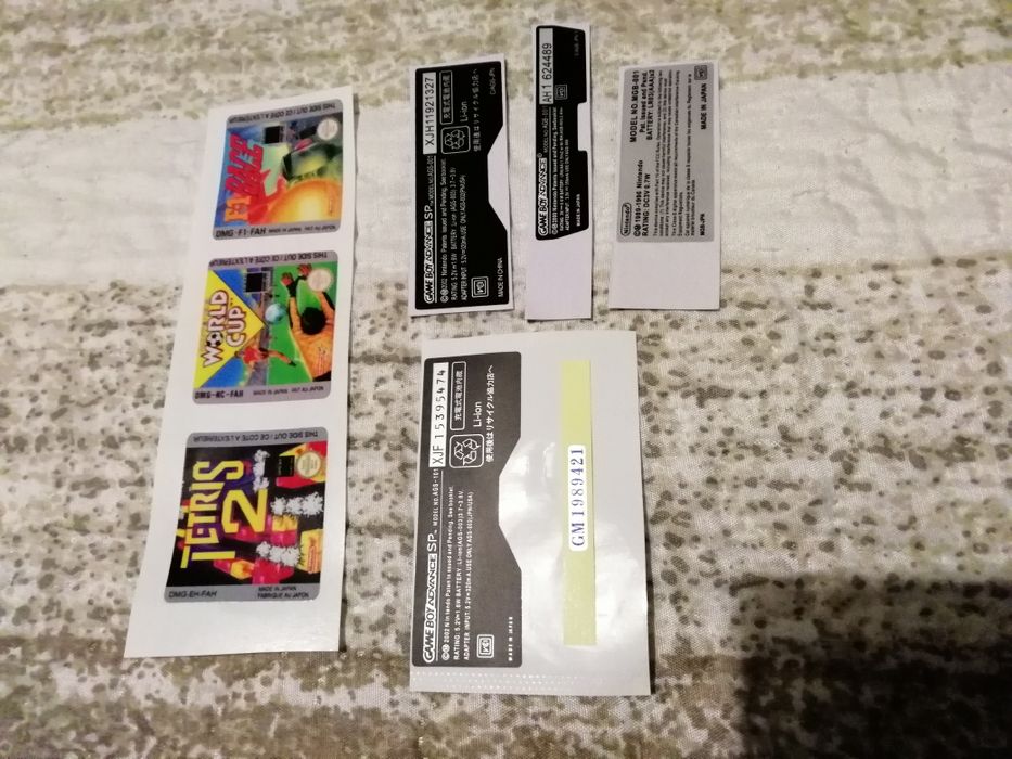 Label, autocolante  para jogos game boy gameboy novos adicionados