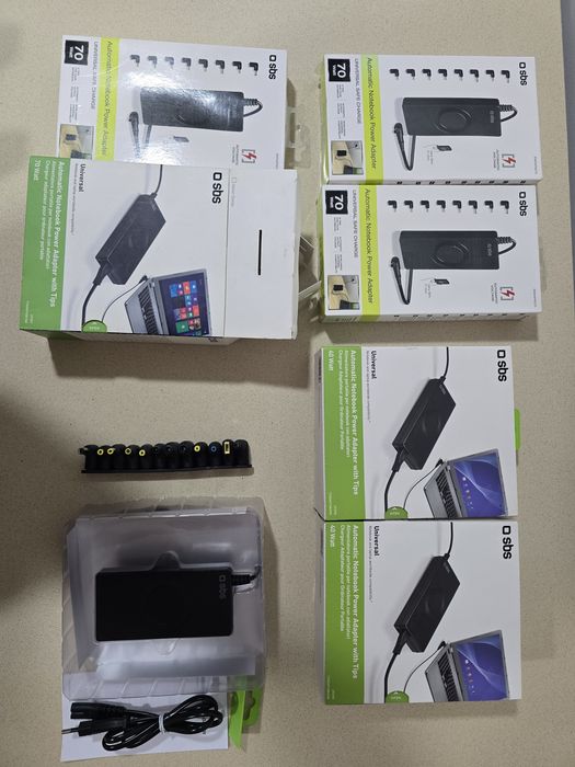 Carregador Universal SBS para Portátil (40W / 70W / 90W) – Vários Conetores