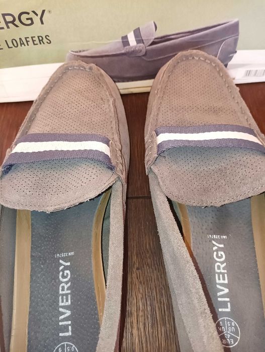 Mokasyny Loafers męskie skórzane Livergy lekkie i wygodne rozmiar 43