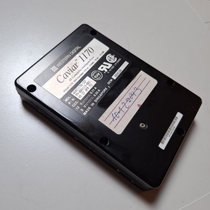 Dysk twardy HDD WD Caviar 1170, 170mb, WDAC1170-32F, IDE/PATA,Retro pc