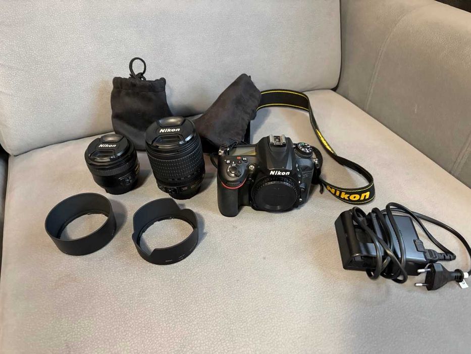 Nikon D7200 (body) aparat lustrzanka mały przebieg + 2 obiektywy Nikkor (50mm 1.8F i 18-105mm 3.5-5.6F) + ładowarka + etui na obietywy