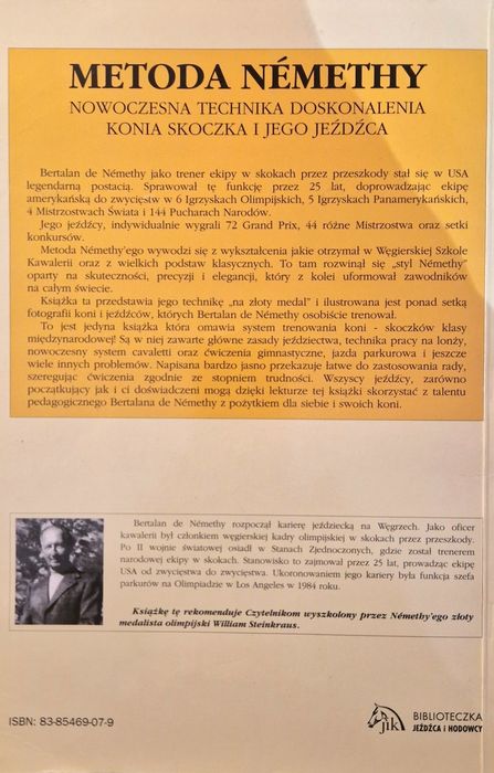 Książka Aut. Bertalan Nemethy, Metoda Nemethy... .