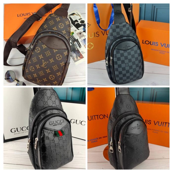 Сумка мужская слинг Louis Vuitton Луи Виттон чоловіча сумка слінг
