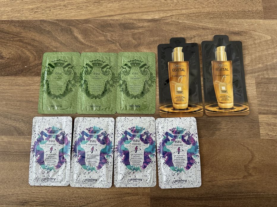 Zestaw- balsamy perfumowane Sisley i olejeki do wlosow